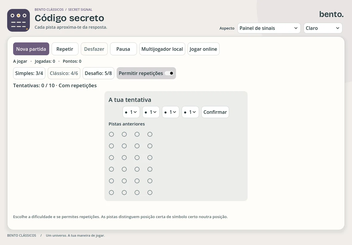 Uma partida de Código secreto